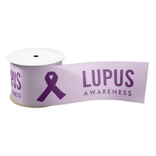 En Satin Ruban de sensibilisation Lupus pourpre