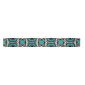 En Satin Ruban de style marocain noir et turquoise (Devant)