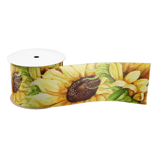 En Satin Ruban de tournesol (Bobine)