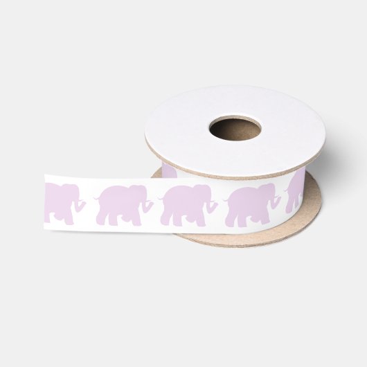 En Satin Ruban d'éléphants de lavande (Bobine)