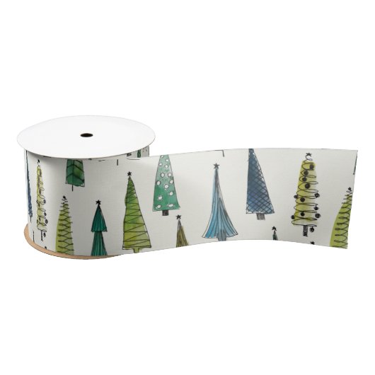 En Satin ruban des arbres de noël (Bobine)