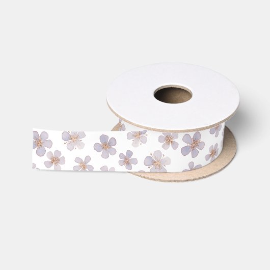 En Satin Ruban des fleurs de Sprin (Bobine)