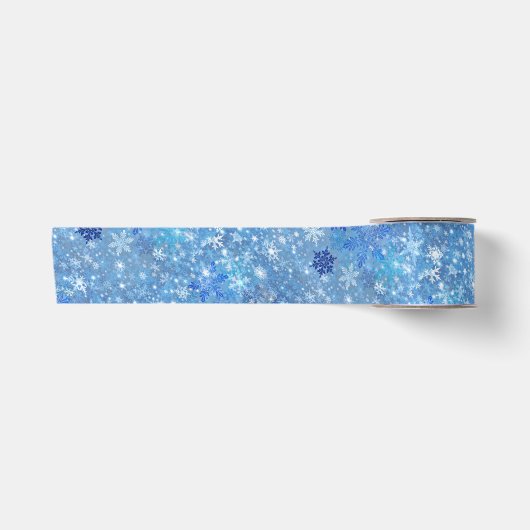 En Satin Ruban Design Snowflakes hiver (Devant)
