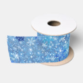 En Satin Ruban Design Snowflakes hiver (Bobine)