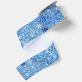 En Satin Ruban Design Snowflakes hiver (Dos)