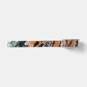 En Satin Ruban d'impression Faux Tiger Motif (Devant)