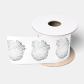 En Satin Ruban d'ornement blanc (Bobine)