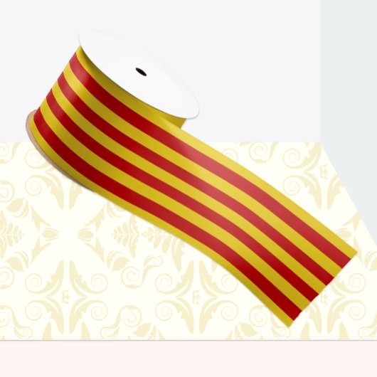 En Satin Ruban Drapeau Catalogne, mode catalane /La Senyera