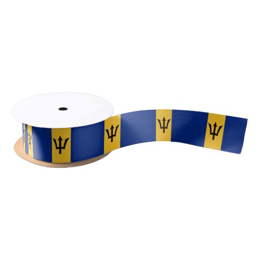 En Satin Ruban drapeau de la Barbade (Bobine)