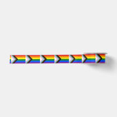 En Satin Ruban du drapeau arc-en-ciel du progrès, drapeau d (Devant)