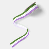 En Satin Ruban du drapeau de la Genderqueer (Dos)