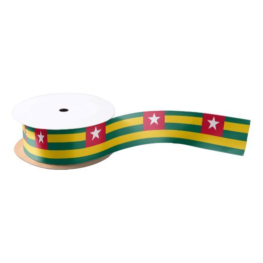 En Satin Ruban du drapeau du Togo (Bobine)