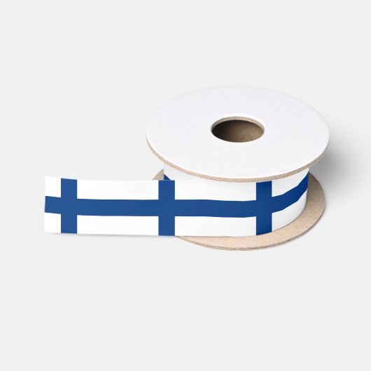 En Satin Ruban du drapeau finlandais (Bobine)