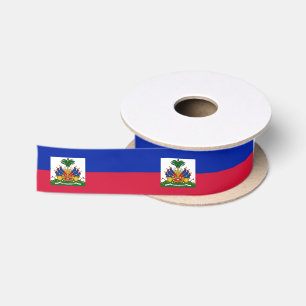 En Satin Ruban du drapeau haïtien, Haïti vacances /sports