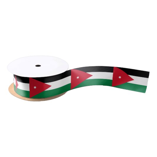 En Satin Ruban du drapeau jordanien (Bobine)