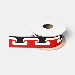 En Satin Ruban du drapeau maori, Maori, Rugby /supporters d