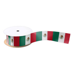 En Satin Ruban du drapeau mexicain