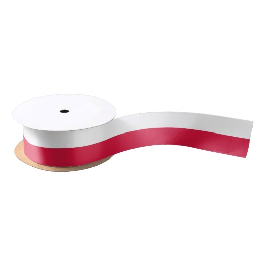 En Satin Ruban du drapeau polonais (Bobine)