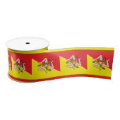 En Satin Ruban du drapeau sicilien, patriotes siciliens/spo (Bobine)