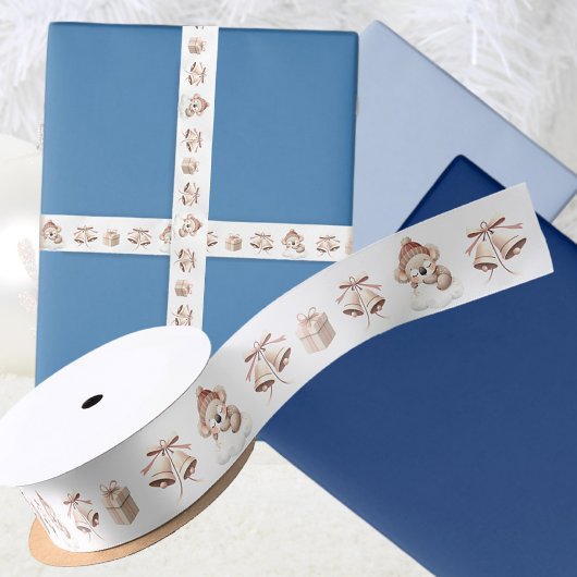 En Satin Ruban festif d'hiver de koala mignon