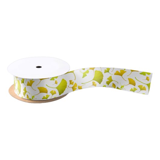 En Satin Ruban feuille de Ginkgo (Bobine)
