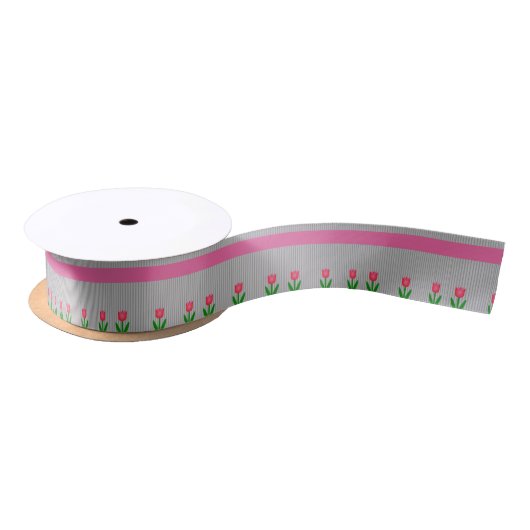 En Satin Ruban Fleur et bandes (Bobine)