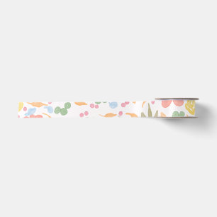 En Satin Ruban floral aquarelle fantaisiste