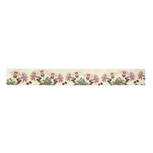 En Satin Ruban floral de jardin de fleurs de chèvrefeuille