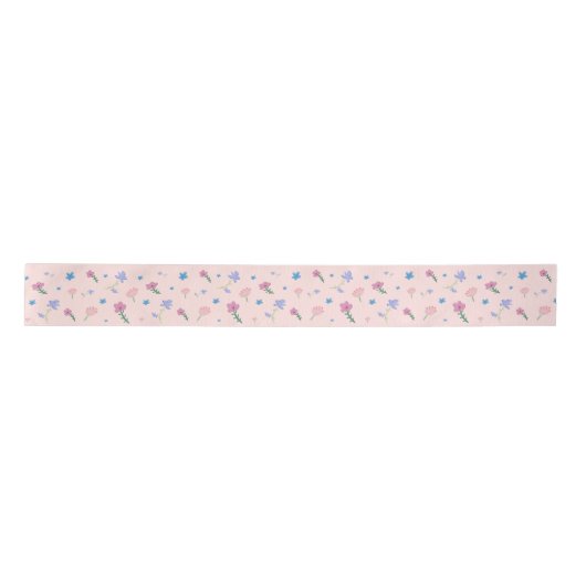 En Satin Ruban floral de Pâques - Design printemps pastel (Devant)