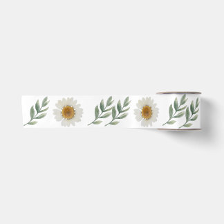 En Satin Ruban floral élégant à motif de marguerite et de v