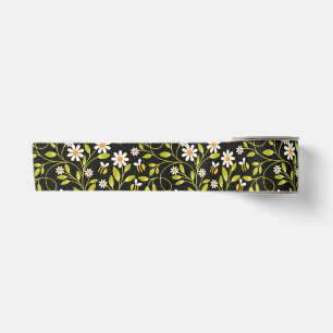 En Satin Ruban floral noir botanique Bee & Daisy