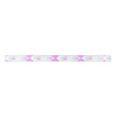 En Satin Ruban Fuchsia et Turquoise Feuille (Devant)