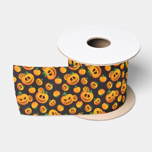 En Satin Ruban Halloween Jack-O-Lantern éffrayant (Bobine)