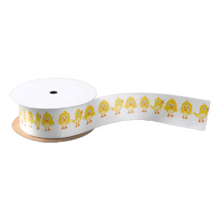 En Satin Ruban jaune de poussin de bébé