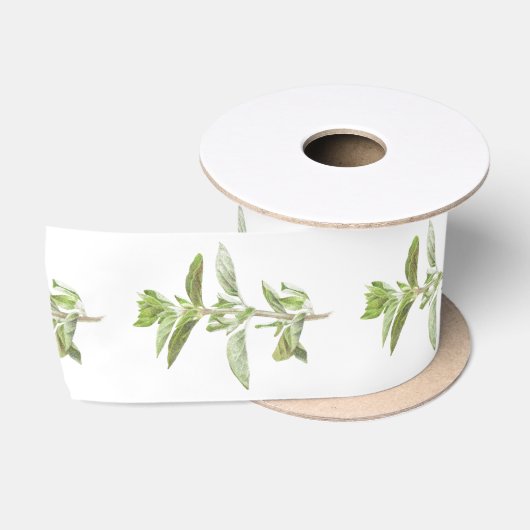 En Satin Ruban large 3 pouces OREGANO FRAIS (Bobine)