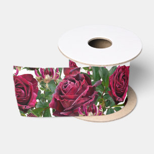 En Satin Ruban Mariage Rose Bourgogne