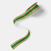 En Satin Ruban motif rouge vert chevron (Dos)