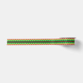 En Satin Ruban motif rouge vert chevron (Devant)