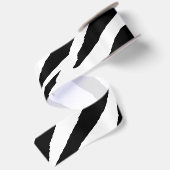 En Satin Ruban noir et blanc Zebra Strip (Dos)