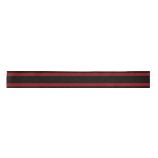En Satin Ruban noir et rouge pour un chapeau