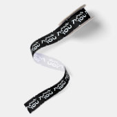 En Satin Ruban noir Merci argent moderne (Dos)