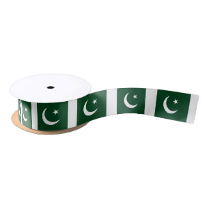 En Satin Ruban pakistanais de drapeau
