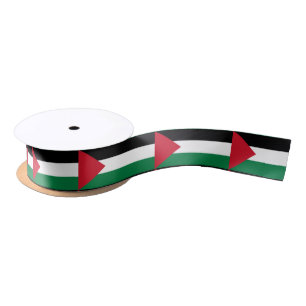 En Satin Ruban palestinien de drapeau