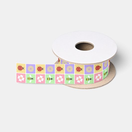 En Satin Ruban Patches de ressort (Bobine)