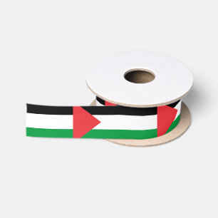 En Satin Ruban patriotique avec drapeau de la Palestine