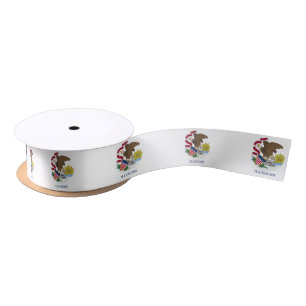 En Satin Ruban patriotique avec Drapeau de l'Illinois, U.S.