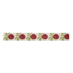 En Satin Ruban PERSONNALISABLE de ROSE ROUGE