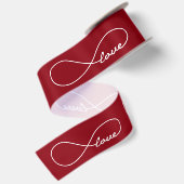En Satin Ruban Red Love Infinity (Dos)