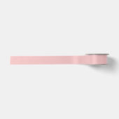 En Satin Ruban Rose Bébé Uni (Devant)