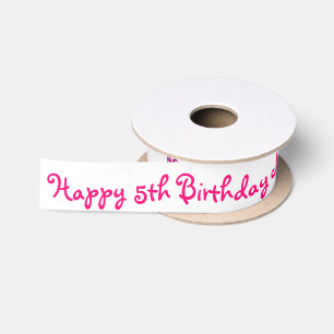 En Satin Ruban rose de nom d'anniversaire de papillon